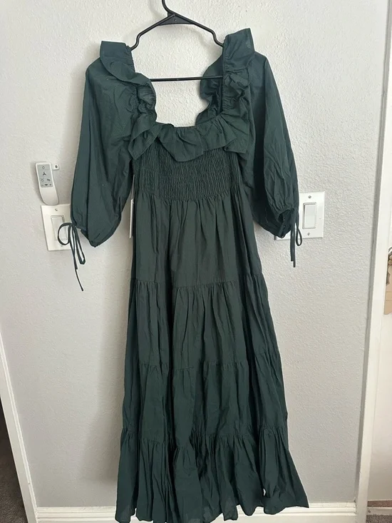 Worth Collective Willow dress-emerald - Picture 4 of 4
